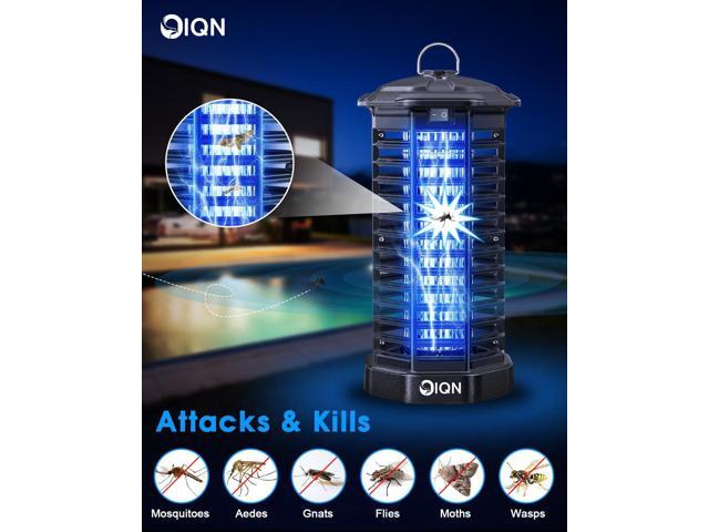 Bug Zapper Outdoor, Plug in Electric Mosquito Fly Zapper w/ 15W Light & 4200V Grid & on/Off Switch, Mosquito Traps & Killer for Indoor, Kitchen,...