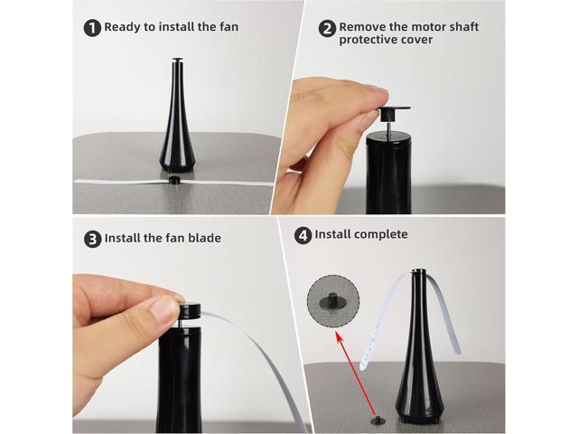 Fly Swatter for Outside or Inside Meal, Picnic Fan for Table Use, Fly Fans for Tables, Barbeque, Events, Battery Operated Food Spinning Fan