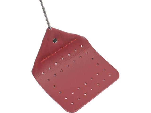 Amish Valley Products Leather Fly Swatter Handcrafted Wire Handle Flyswatter Choice of Color (Red)