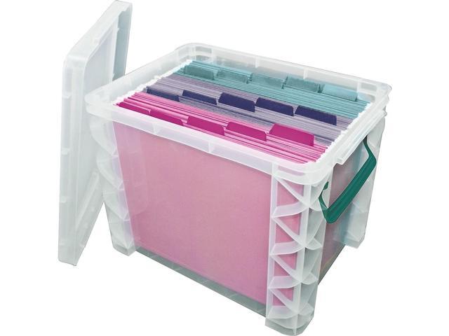Advantus Super Stacker File Box, Letter Size, Clear (36872)