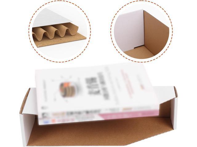 ZBEIVAN Cardboard Storage Bins Boxes 35 Packs 12x3x4.5 Inches, Easy Assembly Pantry Organizer Bins for Shelf, White