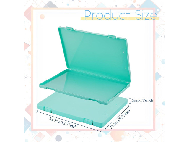 Zhanmai 4 Pcs A4 Paper Organizer Box, Plastic Scrapbook Paper Storage Box File Portable Project Case for 8.5 x 11 Us Letter, Office Document Case...