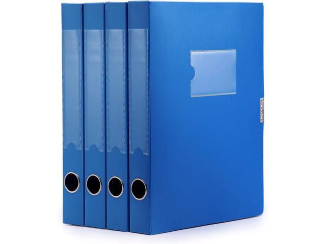 A4 Storage File Boxes Plastic Archives Cases with Lid, File Folder Organizer Document Filing Box for Office, Letter Size Paper,31×4×24 cm,...