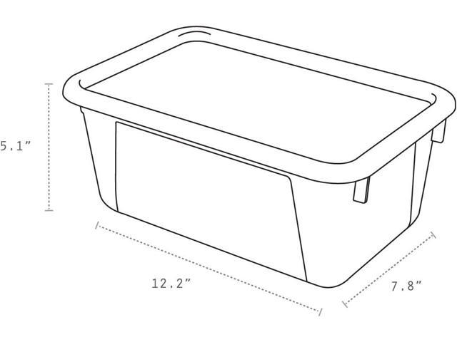 Storex Small Cubby Bins Plastic Storage Containers for Classroom with Non-Snap Lid, 12.2 x 7.8 x 5.1 inches, Purple, (62411U05C) (Pack of 5)