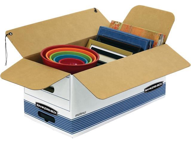 Bankers Box STOR/FILE Medium-Duty Storage Boxes, FastFold, String and Button, Letter, Case of 12 (00704)