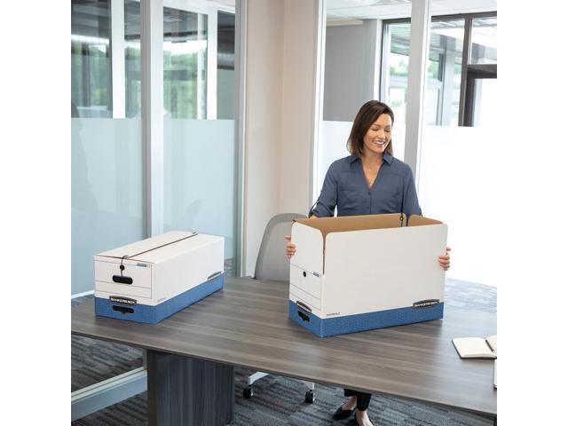 Bankers Box STOR/FILE Medium-Duty Storage Boxes, FastFold, String and Button, Letter, Case of 12 (00704)