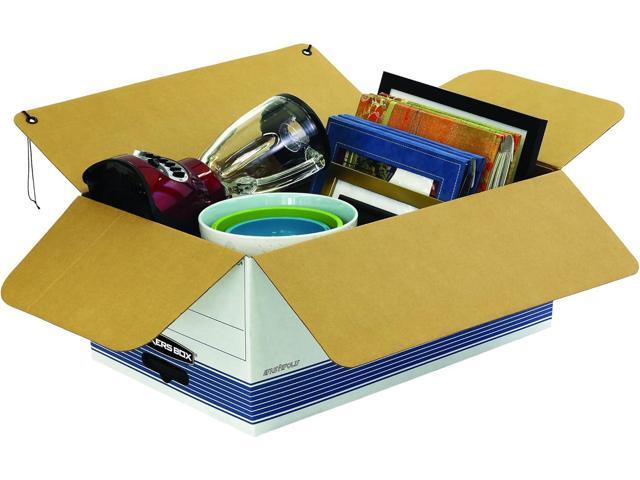 Bankers Box STOR/FILE Medium-Duty Storage Boxes, FastFold, String and Button, Legal, 4 Pack (0070503)