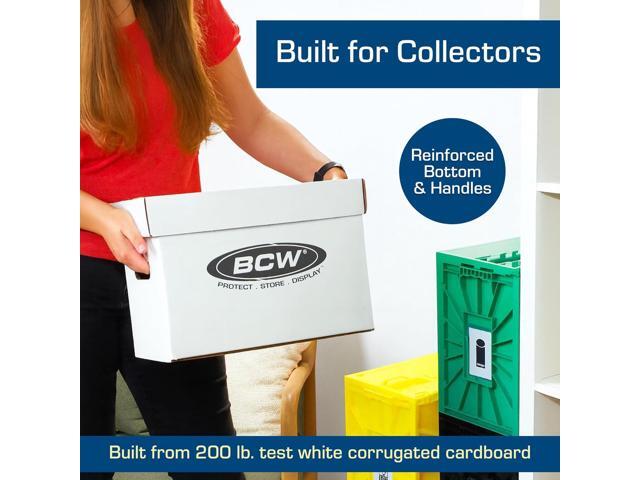 BCW Short Comic Storage Box - 5 Pack Holds 150-175 Current/Silver Age Comics Stackable, Durable 200 lb. Strength