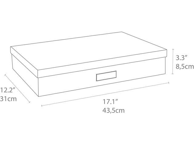 Bigso Box of Sweden Sverker Fiberboard Legal and Art Storage Box Scrapbook Storage Box Durable Document Boxes with Lid and Metal Label Holder ...
