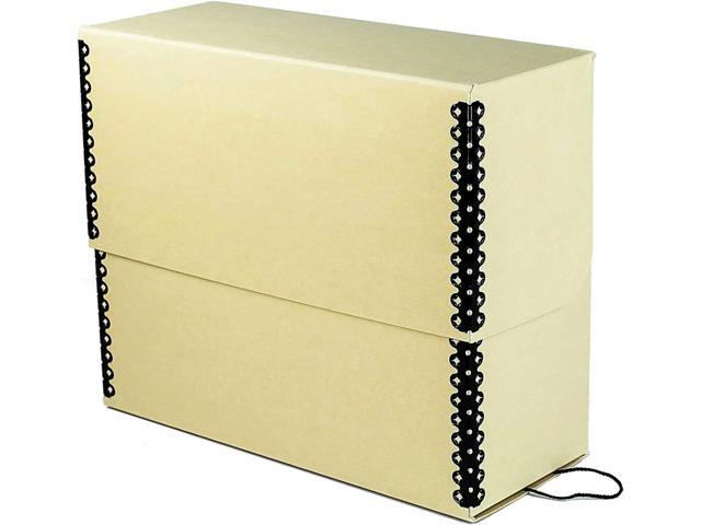 Lineco Archival Document Storage Box with Metal Edge, Acid-Free Tan Boxboard, Organize and Store Files, Prints, Photos, Legal-Sized Case 15.5' x...