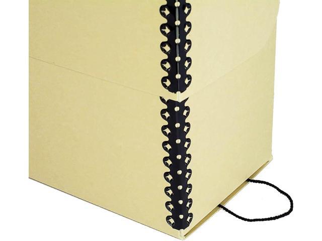 Lineco Archival Document Storage Box with Metal Edge, Acid-Free Tan Boxboard, Organize and Store Files, Prints, Photos, Legal-Sized Case 15.5' x...