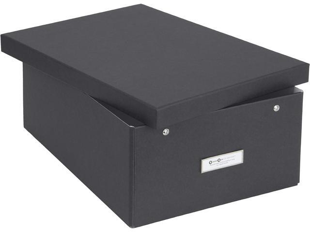 Bigso Box of Sweden Katia Collapsible Storage Box with Labelframe for Easy Identification - Simple Assembly without Tools - Decorative Storage...