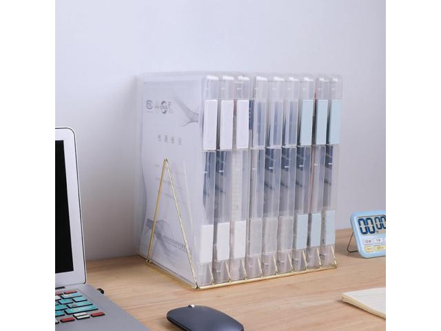 6 Pack A4 File Portable Project Case, Plastic Storage Box for 8.5' x 11' Letter Paper, Documents Magazines Holder Scrapbook Paper Storage Boxes (blue)