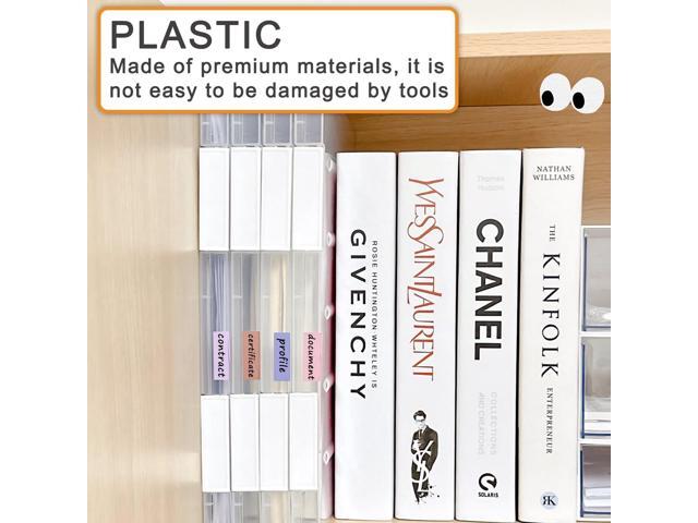 6 Pack A4 File Portable Project Case, Plastic Storage Box for 8.5' x 11' Letter Paper, Documents Magazines Holder Scrapbook Paper Storage Boxes (blue)
