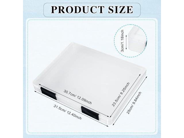 PerKoop 6 Pcs Clear A4 File Box Document Plastic Storage Box Paper Plastic Case Board Game Storage Containers Magazine Protector File Holder with...