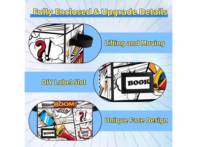 Collection Comic Book Storage Boxes, Protector Organizer 15.8' X 7.8' X 11.8' Collapsible Short Box Holds 160-180 Comic Book Heavy Duty Bin...