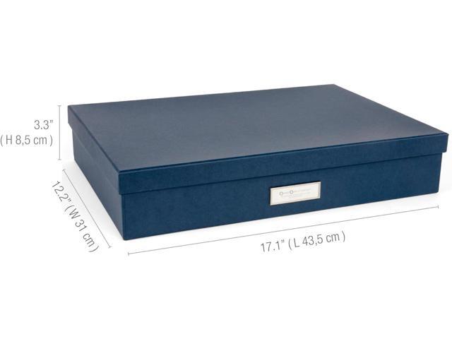 Bigso Sverker Canvas Fiberboard Legal and Art Storage Box Scrapbook Storage Box for Loose Papers and More Durable Document Boxes with Lid and...