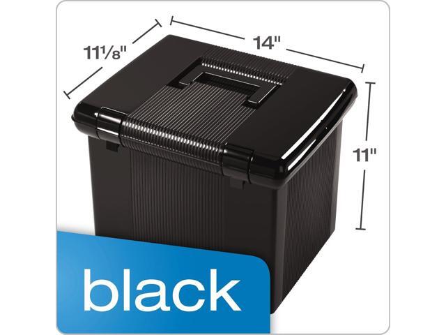Pendaflex Portable File Box, Black, 11'H x 14' W x 11-1/8' D (41742)