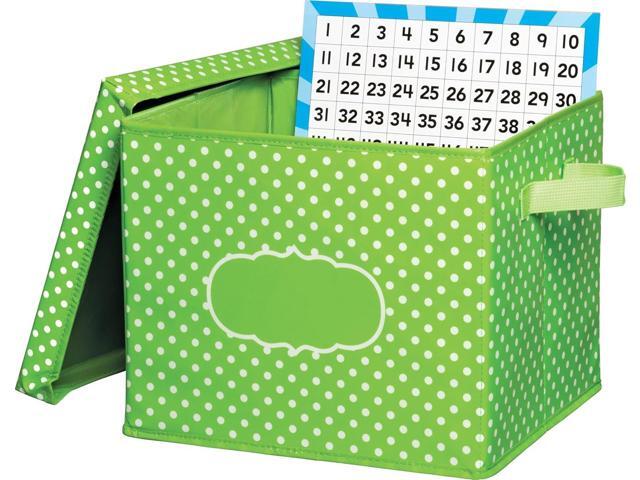 Teacher Created Resources Lime Polka Dots Storage Box (TCR20820)