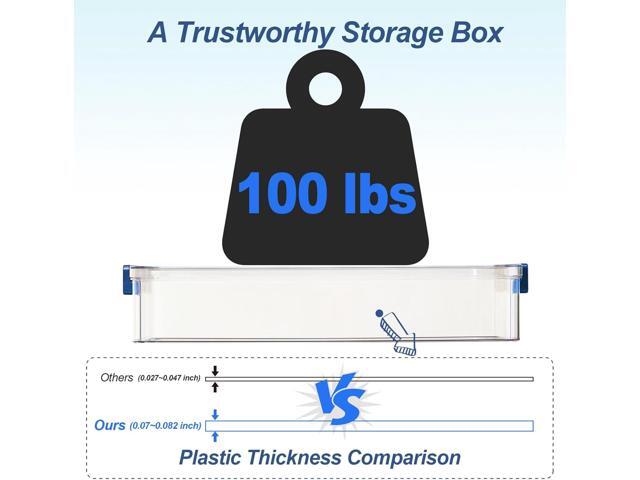 2 Pcs 5.5qt 9 x 13 Plastic Portable Project Case With Snap-Tight Latch Clear Stackable Storage Box With Lids Organizer Container For A4 File Photo...