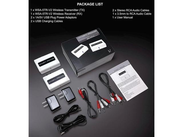 DYNASTY PROAUDIO WSA-5TR-V2 Wireless Subwoofer Speaker Kit, 5.2G / 5.8GHz Dual Band Selectable, Total 106 RF Channel Auto Switching