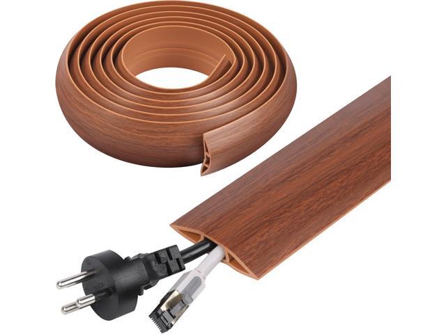 10 FT Floor Cord Cover, Cord Covers for Wires on Floor, Cord Protector, Floor Cable Cover, Hide Extension Cord Covers for Floor, Cable Cavity:...