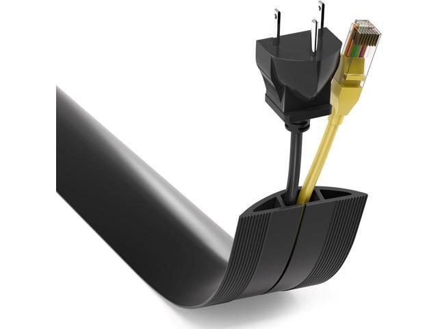 ZhiYo Floor Cord Cover 6ft, Cord Hider Floor Hide Extension Cords, PVC Cable Management Cover Prevent Cable Trips, Wire Covers for Cords, Cable...