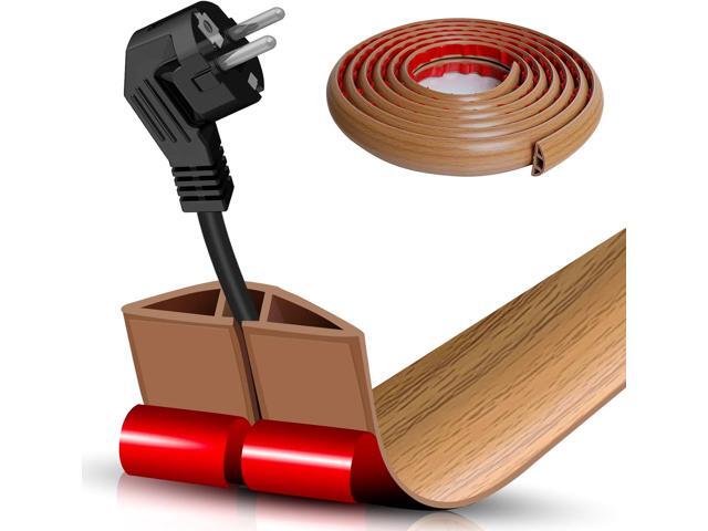 Floor Cord Cover Self Adhesive Cord Hider,10FT Cable Management, Extension Strip Protector for Wires, Prevent Cable Trips for Offices, Gyms,...