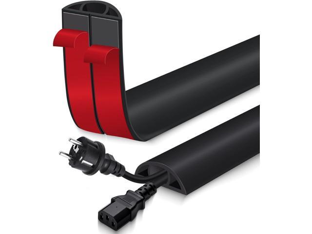 Floor Cord Cover for Wires on Floor Self Adhesive Cord Hider Floor Cable Management Wire Covers for Cords Protector Prevent Cable Trips Cord Cavity...