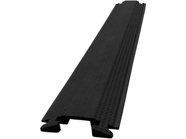 Kable Kontrol Drop Over Floor Cord Cover 36 Inch Long 1 Channel Cable or Wire Protector Rubber Ramp for Indoor and Outdoor Use Black