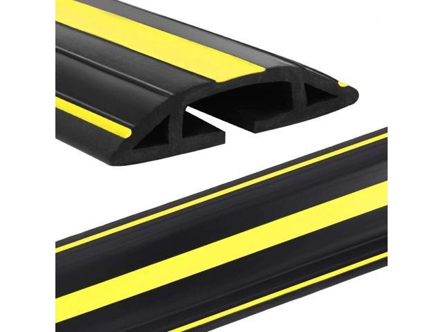 Eapele 10 ft Floor Cable Cover Protector, Heavy Duty PVC Duct Easy to Unroll, Prevent Trip Hazard for Home Office or Outdoor Settings
