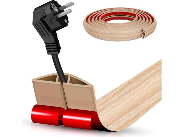 Floor Cord Cover Self Adhesive Cord Hider,10FT Cable Management, Extension Strip Protector for Wires, Prevent Cable Trips for Offices, Gyms,...