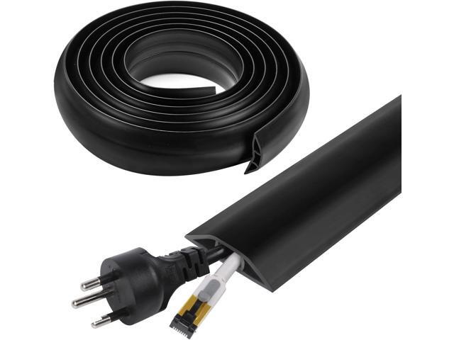 10 FT Floor Cord Cover, Cord Covers for Wires on Floor, Cord Protector, Floor Cable Cover, Hide Extension Cord Covers for Floor, Cable Cavity:...