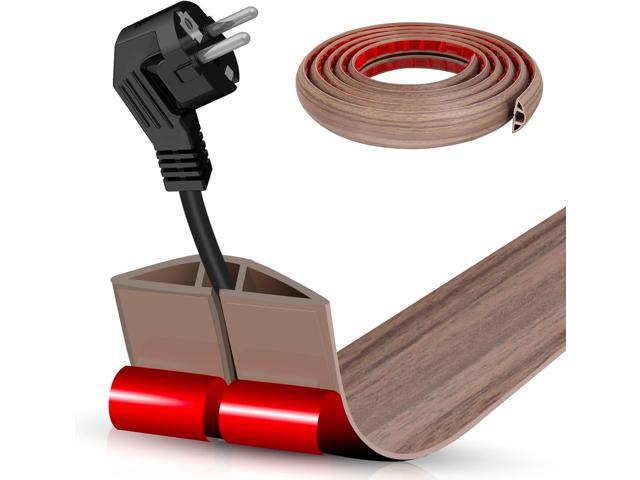 Floor Cord Cover Self Adhesive Cord Hider,10FT Cable Management, Extension Strip Protector for Wires, Prevent Cable Trips for Offices, Gyms,...