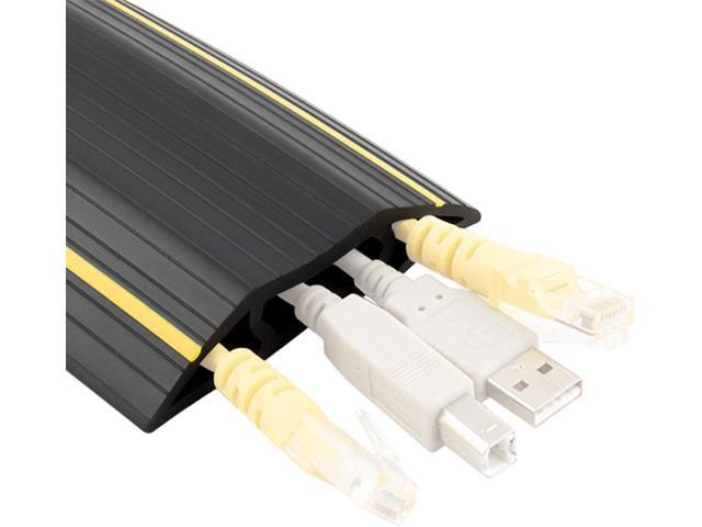 20Ft Floor Cable Cover, Floor Cord Protector 3 Channels Contains Cords, Cables and Wires, Perfect for Office, Home, Workshop, Warehouse, Concert,...