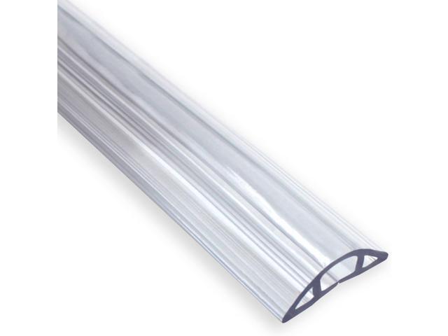 Electriduct Extra Small Low Profile Floor Cord Cover 5 Foot Plastic Cable Protector PVC Wire Concealer with Self Adhesive Double Sided Tape -...