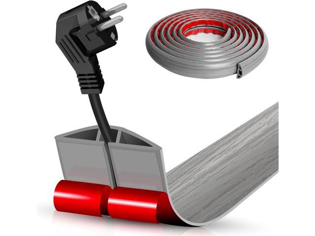 Floor Cord Cover Self Adhesive Cord Hider,10FT Cable Management, Extension Strip Protector for Wires, Prevent Cable Trips for Offices, Gyms,...