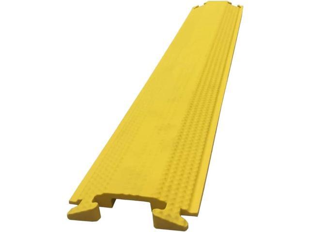 Kable Kontrol Drop Over Floor Cord Cover 36 Inch Long 1 Channel Cable or Wire Protector Rubber Ramp for Indoor and Outdoor Use Yellow