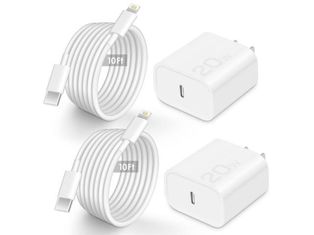 AISNI for i Phone Charger 10 ft Fast Charging 20W PD USB C Wall Charger i-Phone 14 13 Fast Charger Block with 10 Foot Charging Cable Compatible...