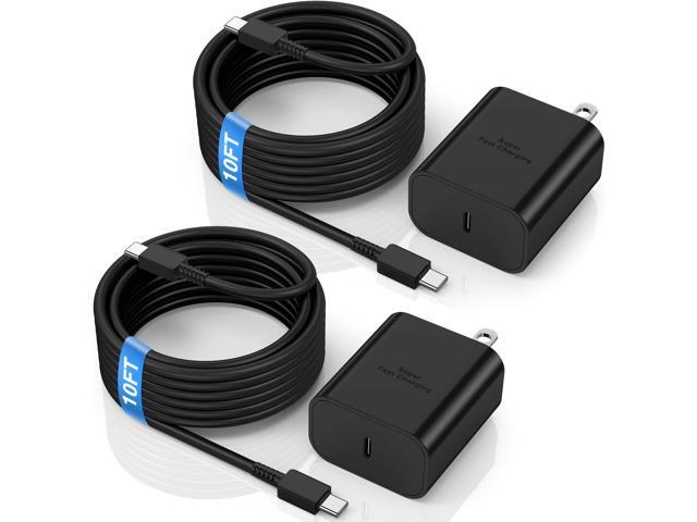 45W Super Fast Charger with Long USB C to C Cable 10ft, Type C Wall Block Plug and Android Phone Charging Cord for Samsung Galaxy S25/S24...