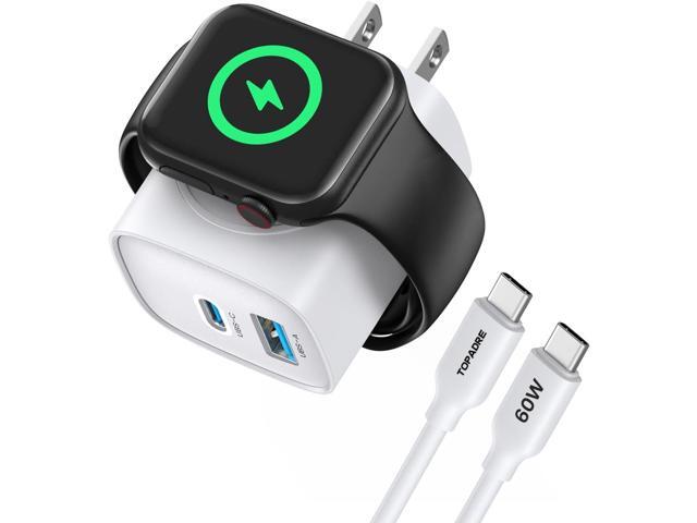 TOPADRE 20W Charger for Apple Watch,3-in-1 USB C Charger Block with Cable Fast Charging, Portable Plug Travel Essential Charge for iWatch...