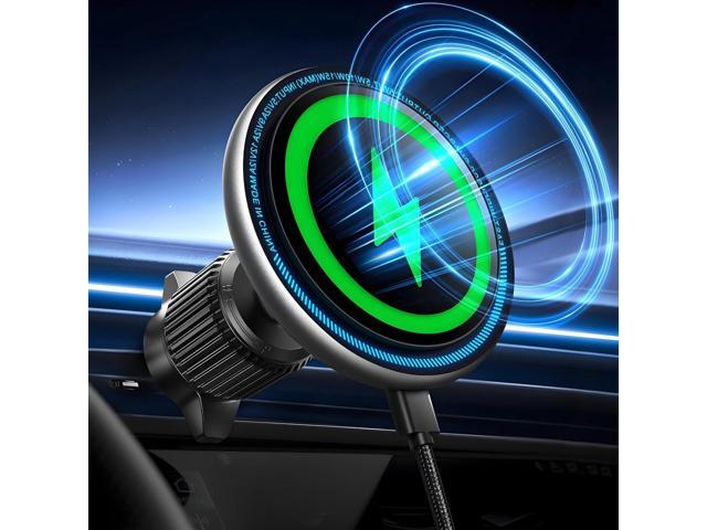 for Magsafe Car Mount Charger, 15W Fast Charging LED Magnetic Wireless Car Charger, Air Vent Phone Holders for Your Car for Magsafe Car Phone...