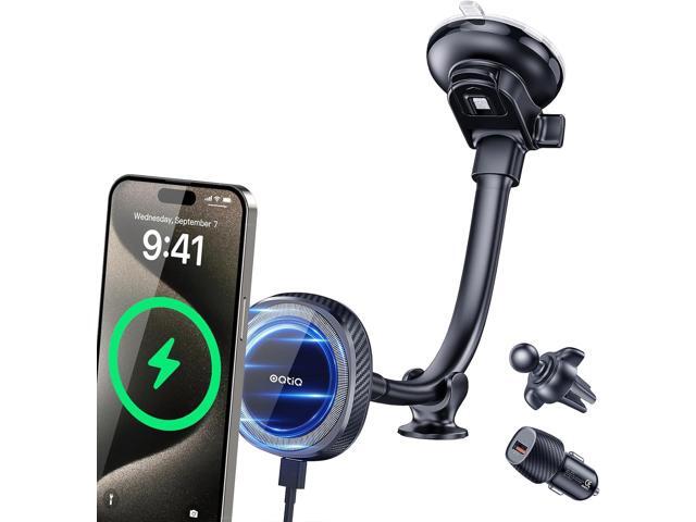 OQTIQ for MagSafe Car Charger, Magnetic Wireless Car Charger Compatible with iPhone 17 16 15 14 13 12 Series, 15W Fast Charging Car Phone Mount for...