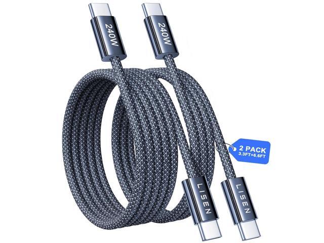 LISEN USB C to USB C Cable Fast Charging Cords 240W Type C Charger Fast Charging Cord Type C Cable for iPhone 16 15 iPad MacBook Pro Air Samsung...