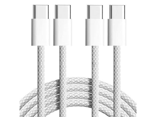 Braided USB C to USB C Cable 3ft - 60W Type C Fast Charger, USBC to USB-C Woven Power Cord for iPhone 17/16/15 Pro Max...