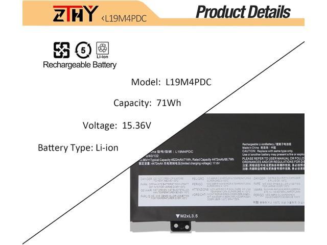 L19C4PDC L19L4PDC L19M4PDC Battery Replacement for Lenovo Ideapad Yoga 7-14ITL5 82BH, Yoga 7-15ITL5 82BJ,Ideapad Yoga C750-14ITL Series Laptop...