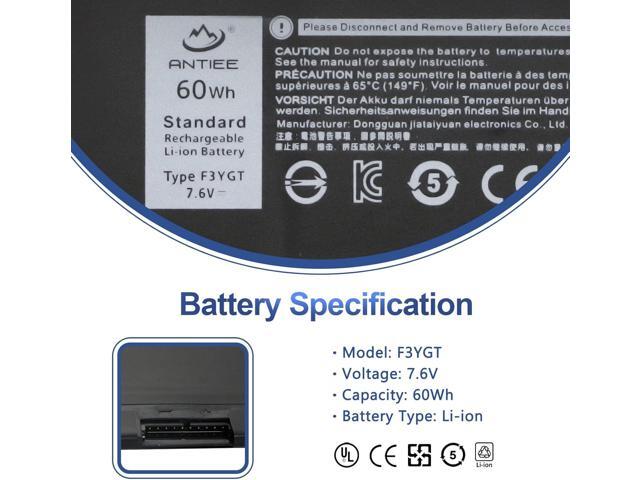 ANTIEE 60Wh F3YGT Laptop Battery for Dell Latitude 12 7000 7280 7290/13 7000 7380 7390/14 7000 7490 7480 P28S P28S001 P73G P73G002 Series 2X39G...