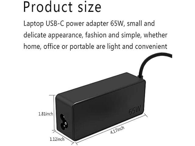 USB-C 65W 45W AC Replacement Charger Compatible with Lenovo ThinkPad T480 T490 T580 ADLX65YDC2A ADLX65YLC2D ADLX65YDC3A ADLX65YDC2D chromebook 2nd...