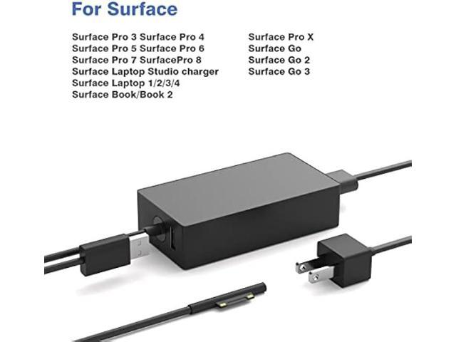 65W Surface Pro Charger Compatible with Microsoft Surface Laptop 2 3, Surface Pro X 9 8 7 6 5 4 3, Surface Go 2 Go 3, Surface Book 1 2 Microsoft...