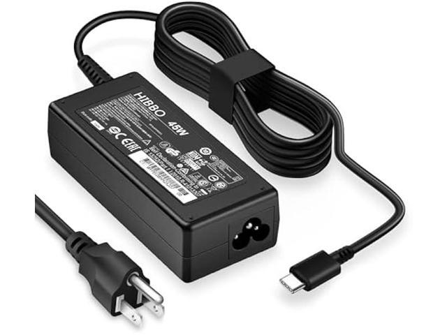 Chromebook Charger USB C Laptop Charger Compatible with HP, Lenovo, Dell, Acer, Asus, Samsung, Google Type C 45W Universal Power Adapter